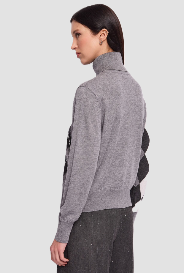 Tortugas de punto mujer gris