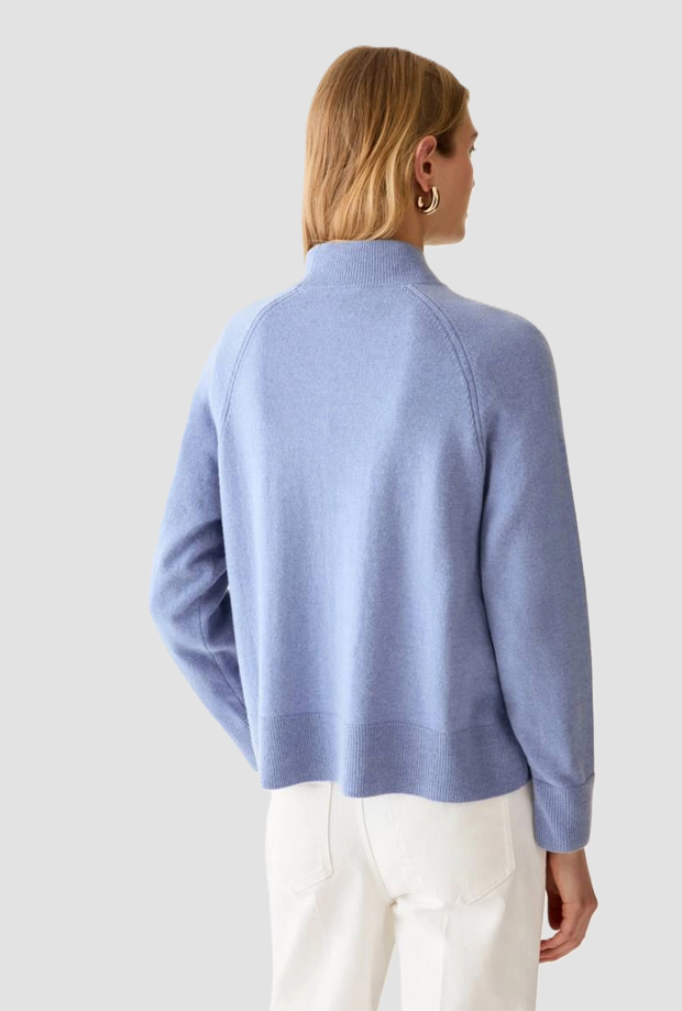 mujer lupetto azul malla