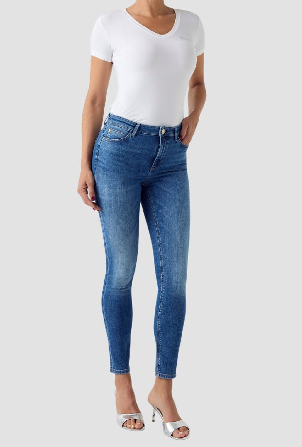 jeans skinny donna blu