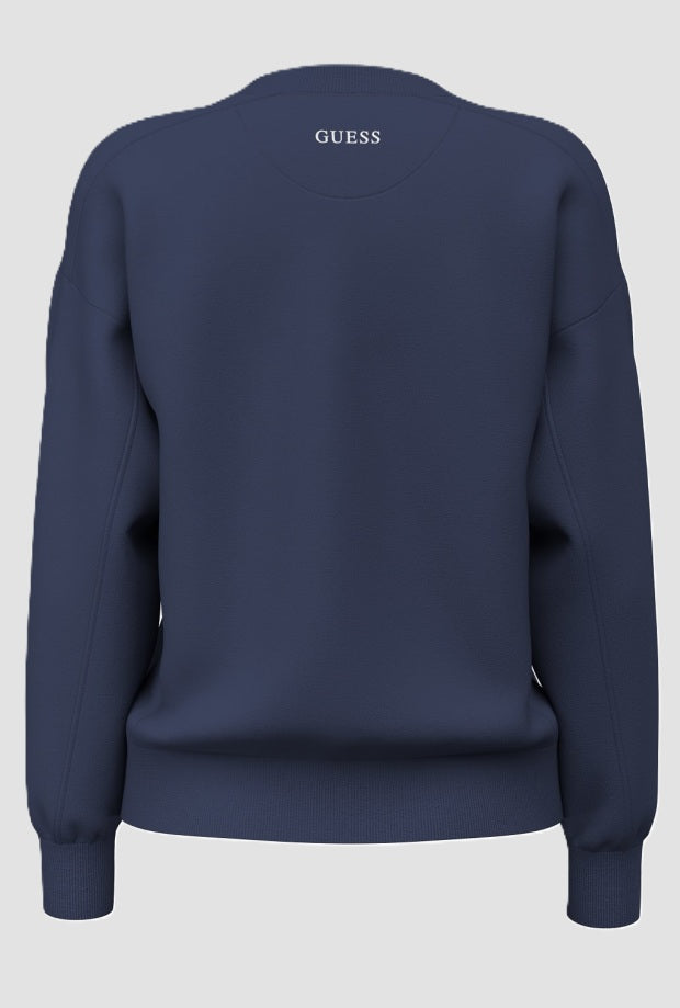 Sweatshirt mit Logo Frau blau