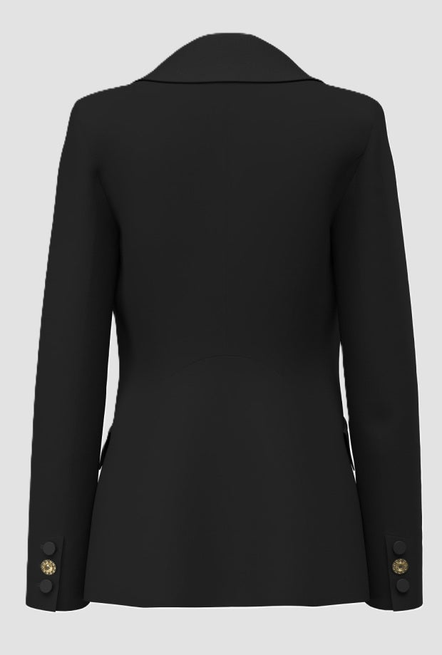 veste noire à un seul sein