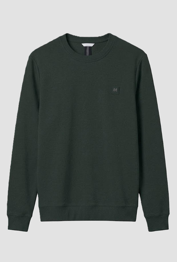 Sweat-shirt vert pour homme