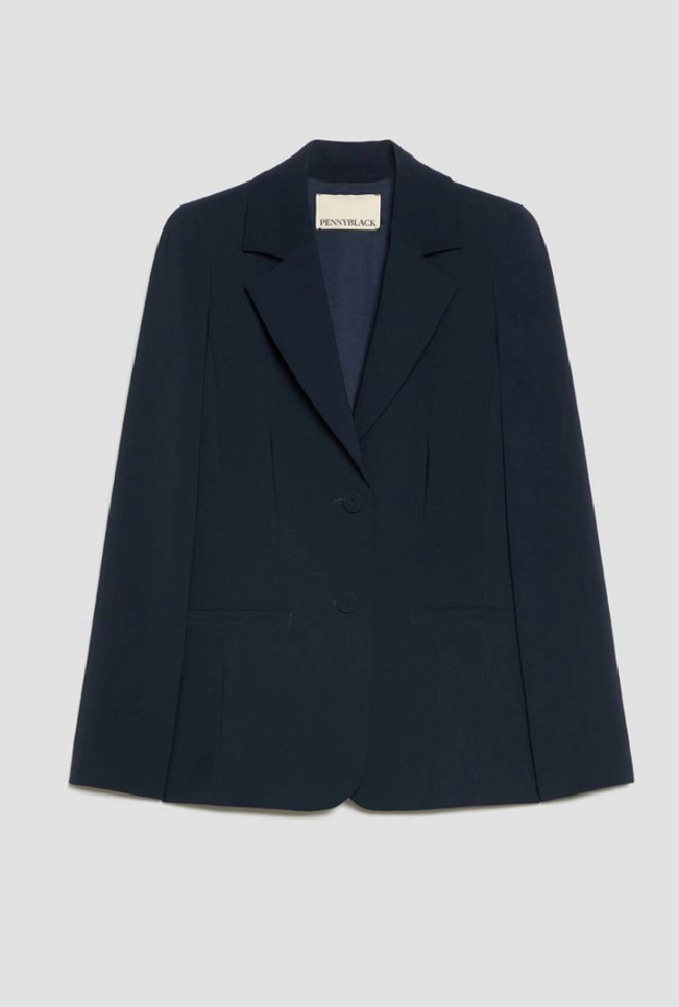 Single-breasted jacket woman blue