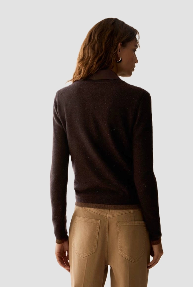 maille avec micro-pailettes tête de moro femme