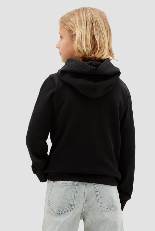 logo à capuche et bébé noir