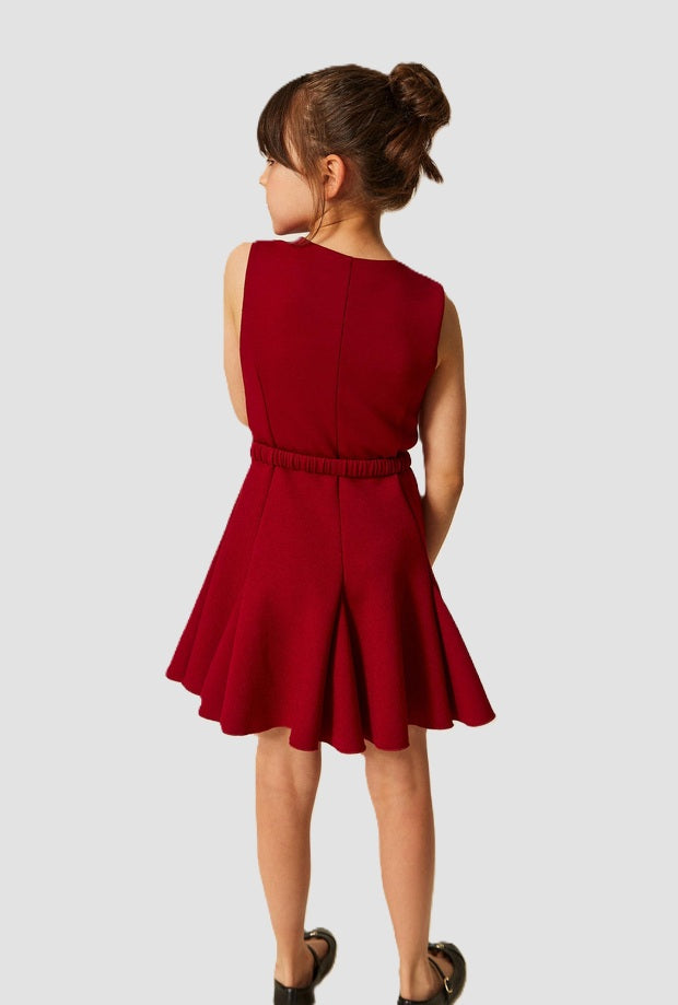 Kleid in dunkelrot Kind
