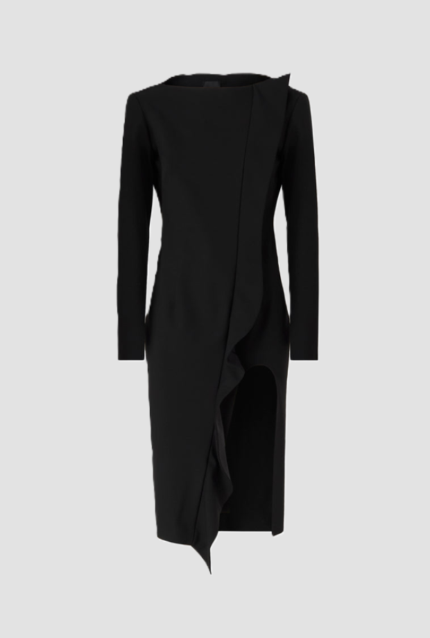 Schlauchkleid mit schwarzer Frau