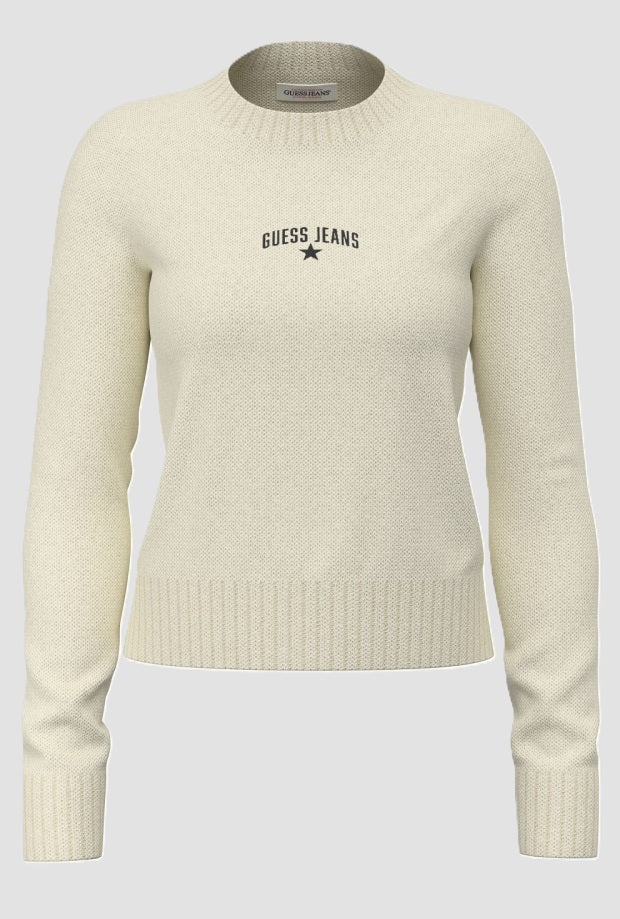 malla con logo estrella mujer crema