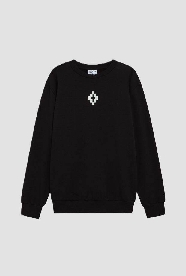 Sweatshirt mit schwarzem Logo