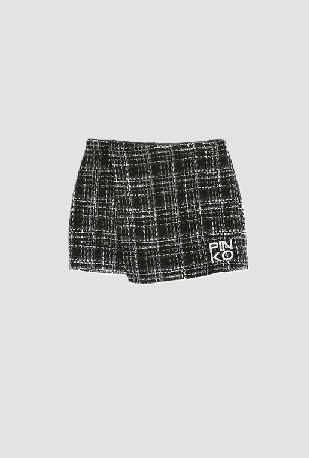 black asymmetric baby miniskirt