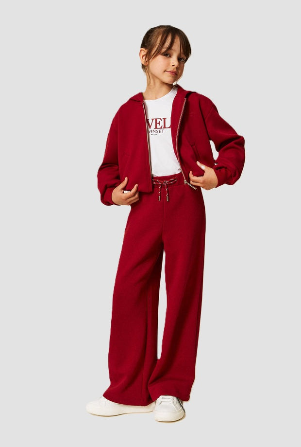 sudadera y pantalones de bebé rojo