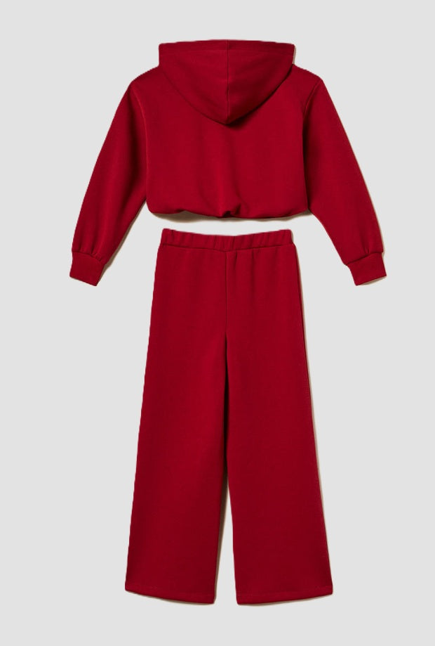 sudadera y pantalones de bebé rojo