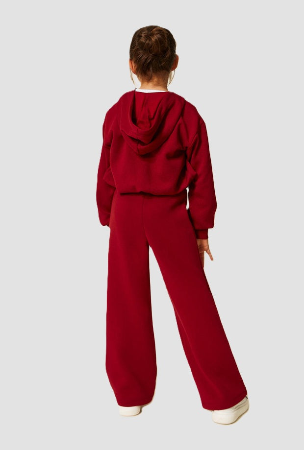 sudadera y pantalones de bebé rojo