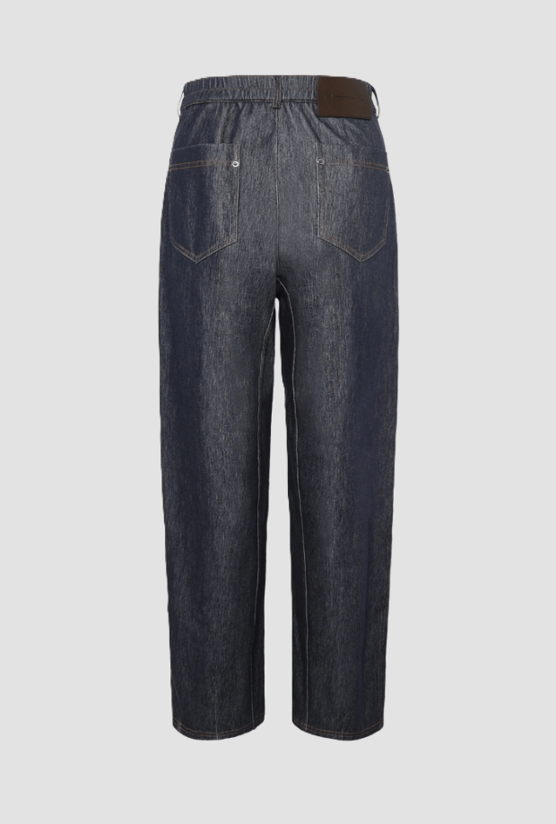 pantalone in denim donna blu