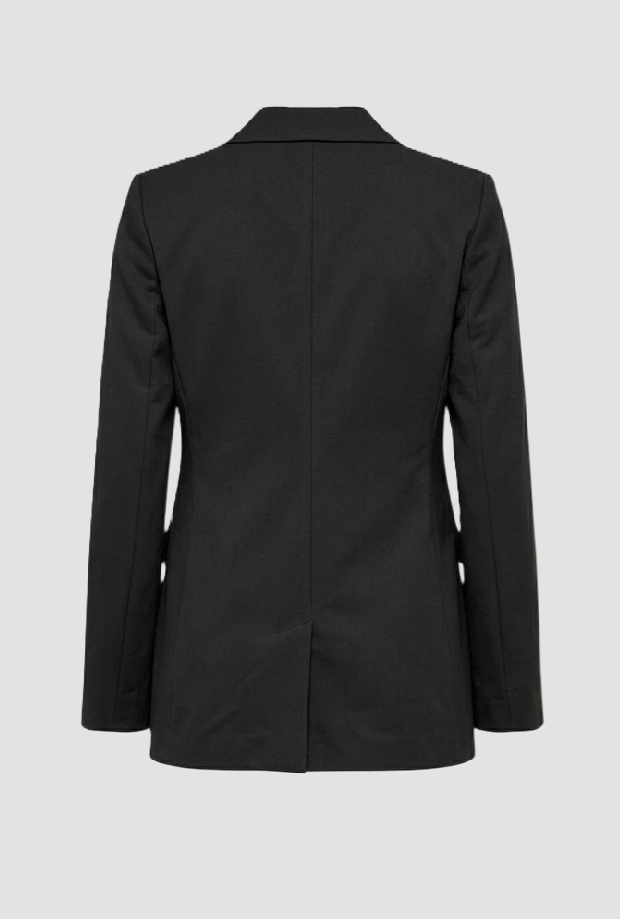 chaqueta negro de doble pecho