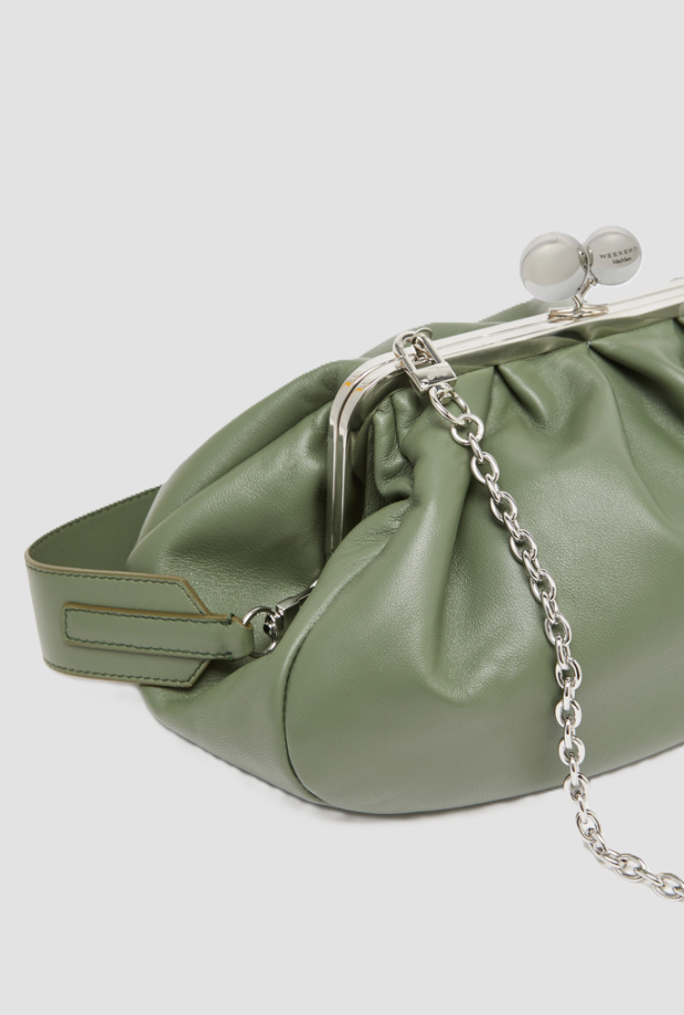 medium vrouw handtas groene salie