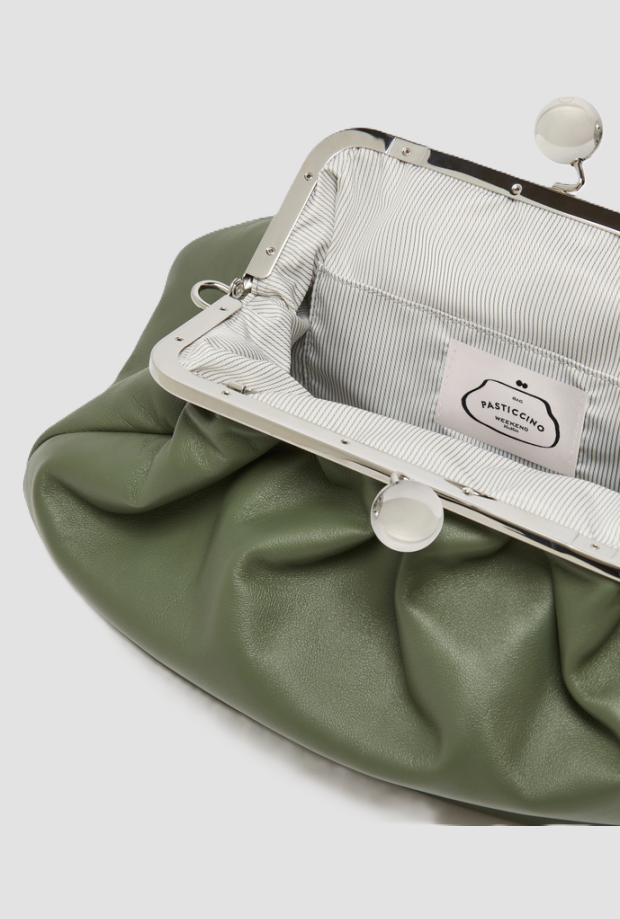 medium vrouw handtas groene salie