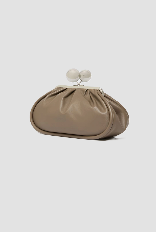 borsa pasticcino medium in nappa donna fango