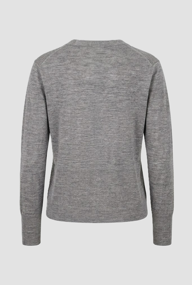 cardigan a v mujer gris