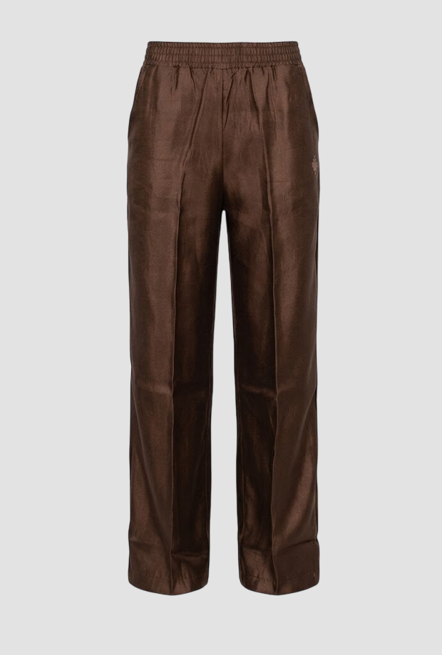 Satin pantalones mujer chocolate