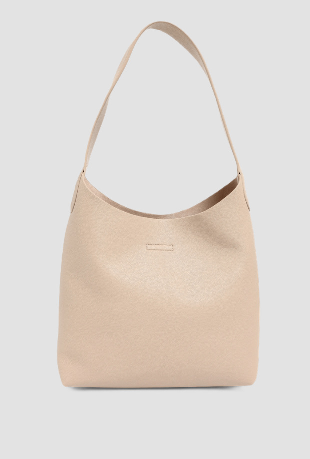 bolso hobo-tote mujer beige