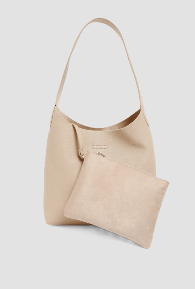 bolso hobo-tote mujer beige