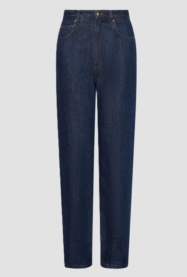 jeans mom fit woman navy blue