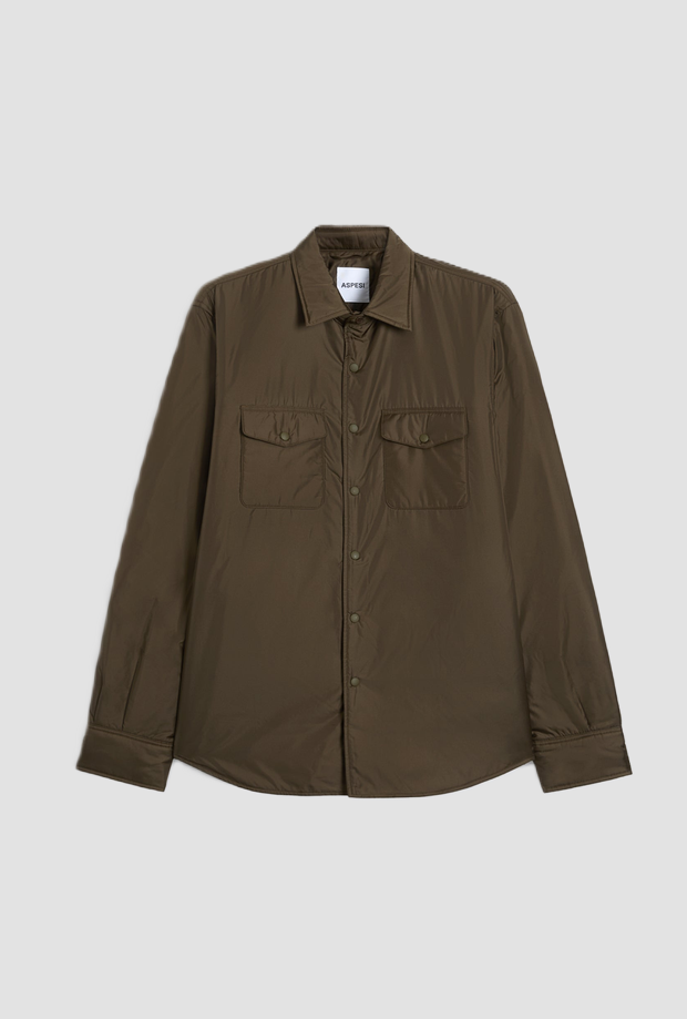 camicia-giacca da uomo verde militare