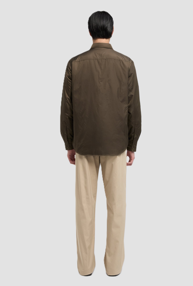 camicia-giacca da uomo verde militare