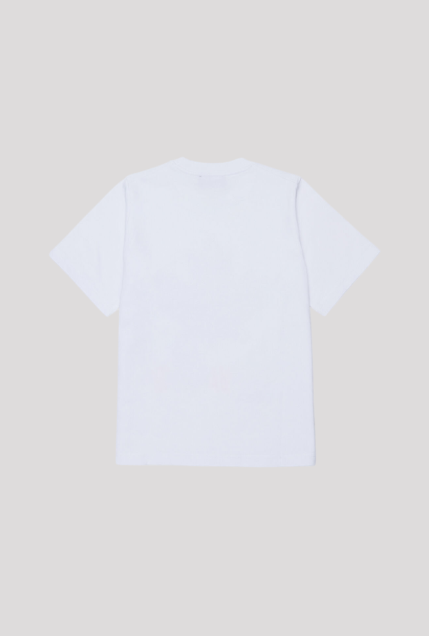 camiseta con logo de bebé blanco