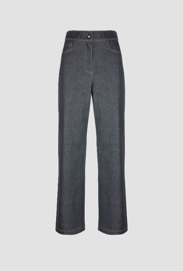 shorts effect denim woman dark blue
