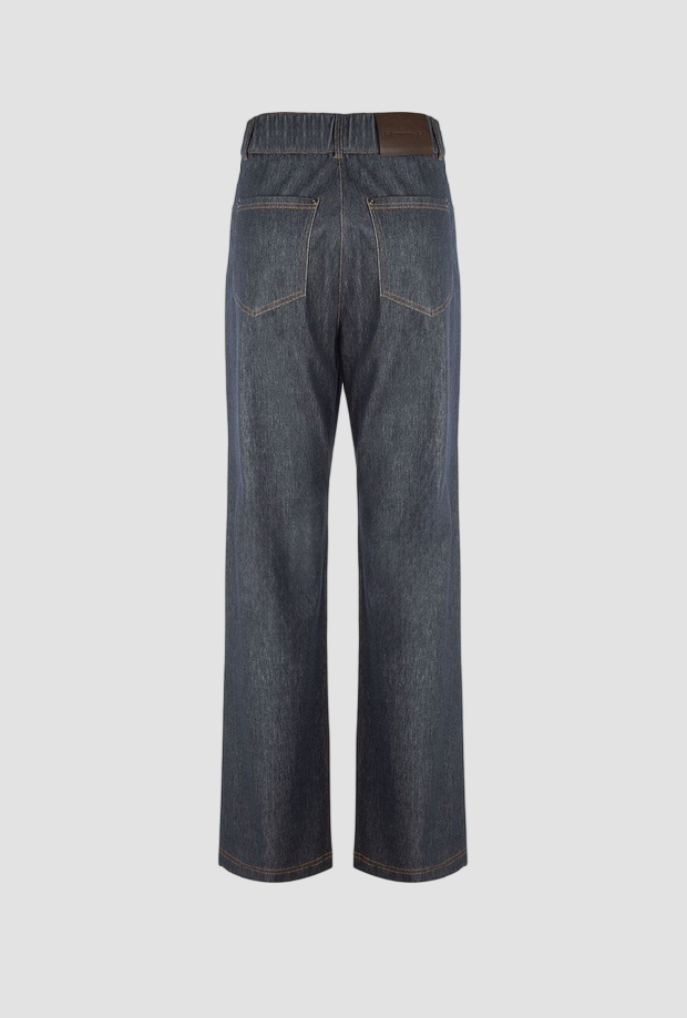 shorts effect denim woman dark blue