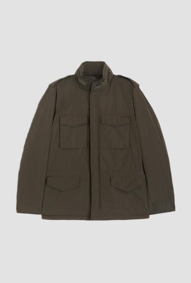giacca a vento da uomo verde militare