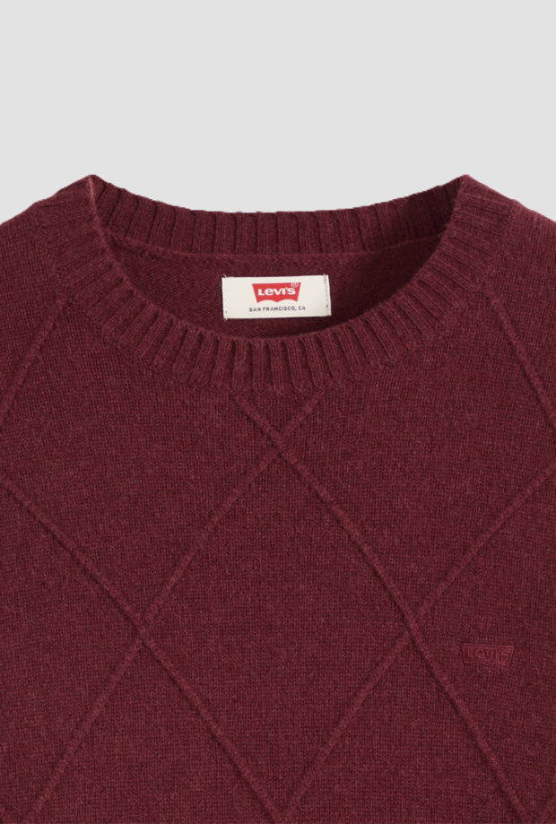 red men's round neck mesh