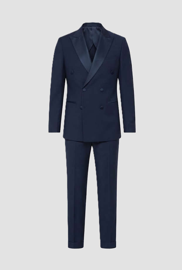 Doppel-braunes Kleid Mann Marineblau