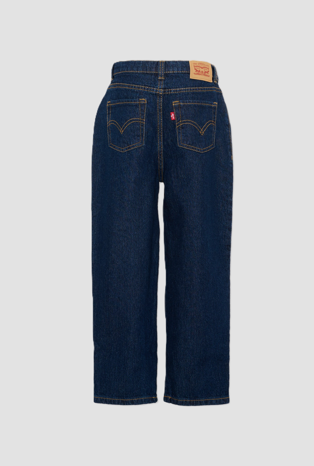 jeans straight fit bambina blu scuro