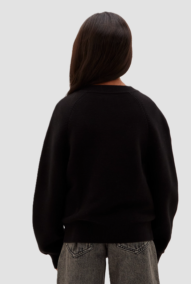 sweater with black baby logo