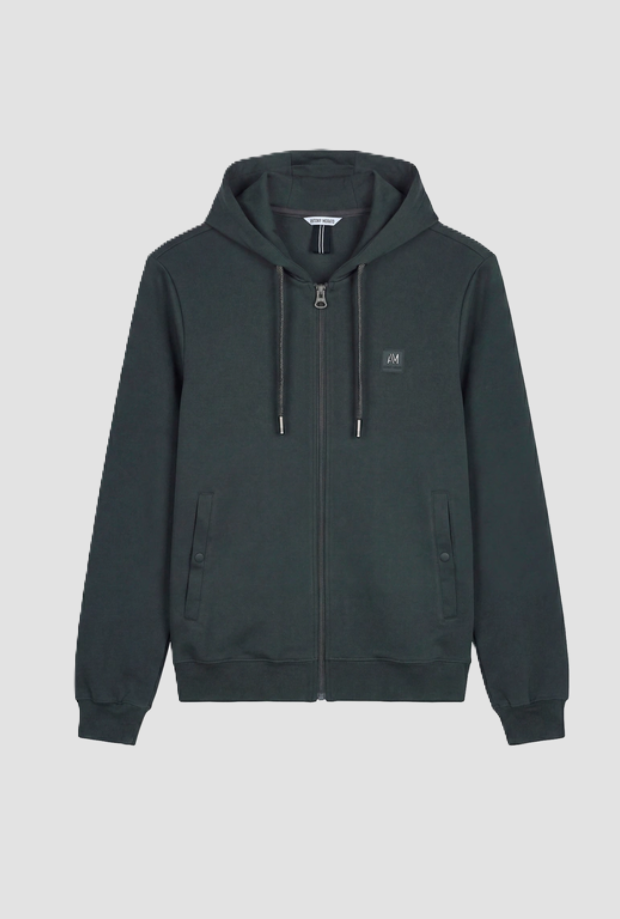 camiseta con capucha de hombre verde