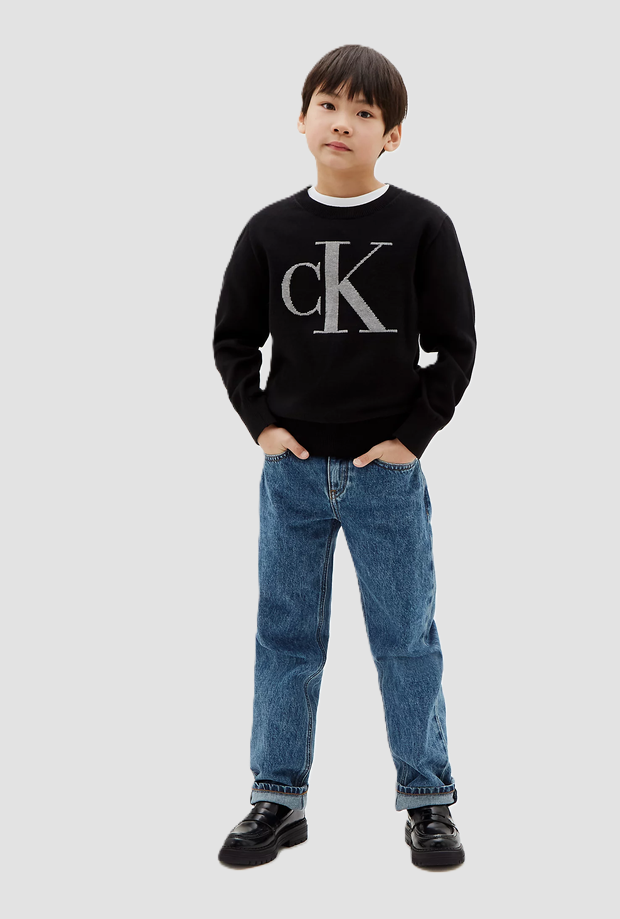 sweater with black baby logo