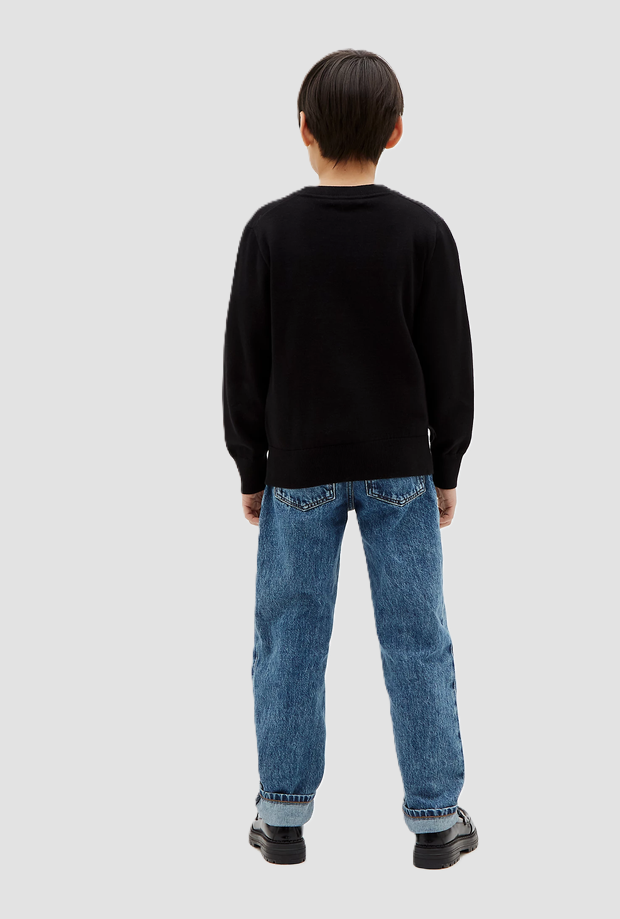 sweater with black baby logo