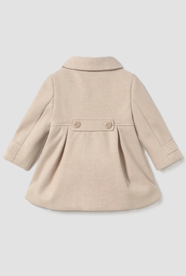 beige baby doek jas