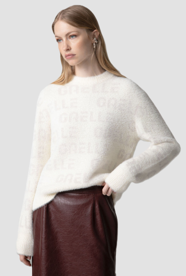 pullover with customization woman cream