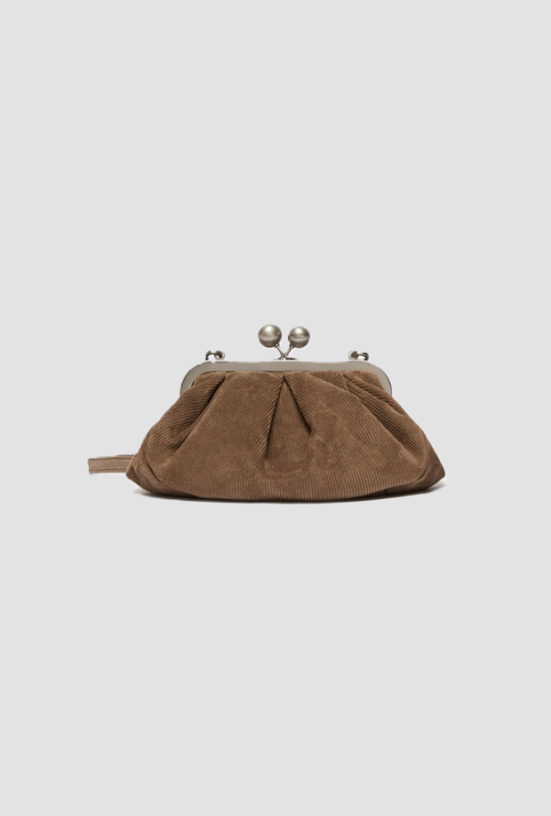 borsa pasticcino small in velluto donna fango