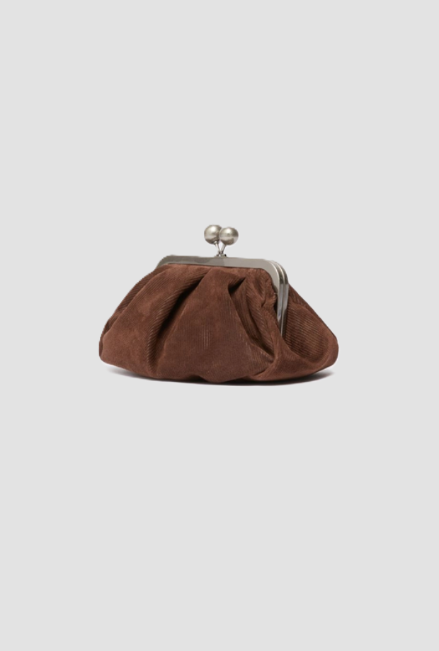borsa pasticcino small in velluto donna cioccolato