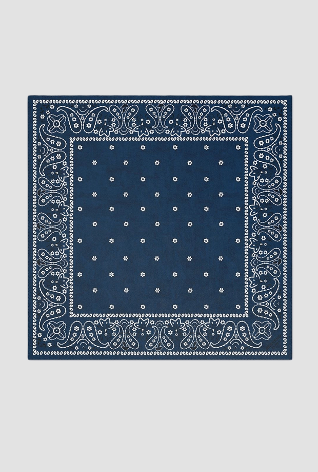 foulard in seta donna blu notte