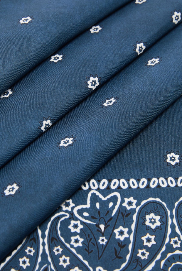 foulard in seta donna blu notte