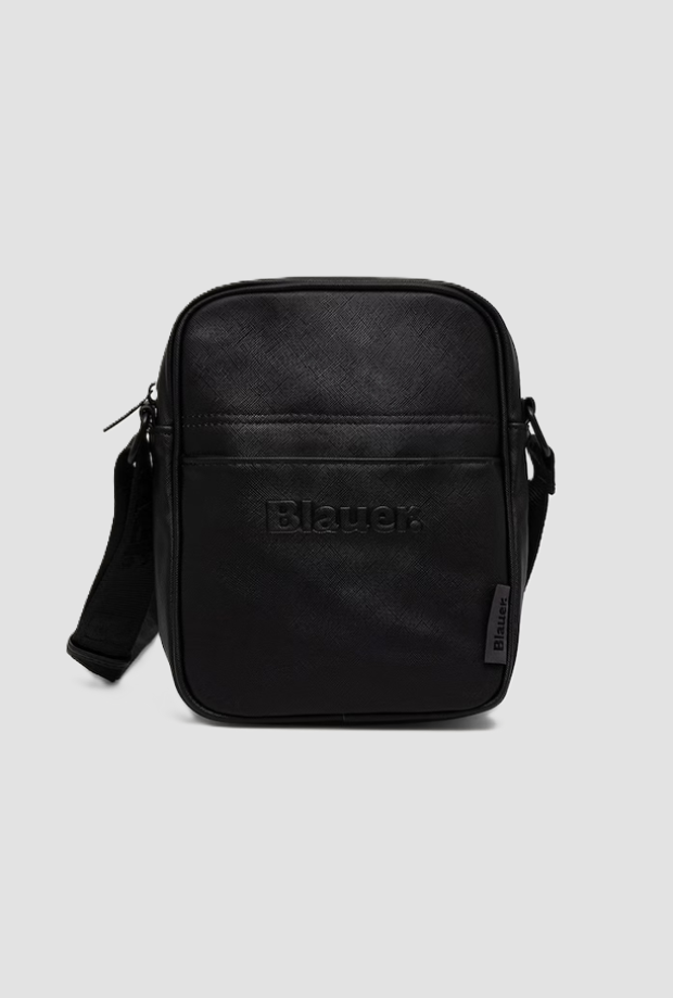 sac d'épaule en cuir noir homme