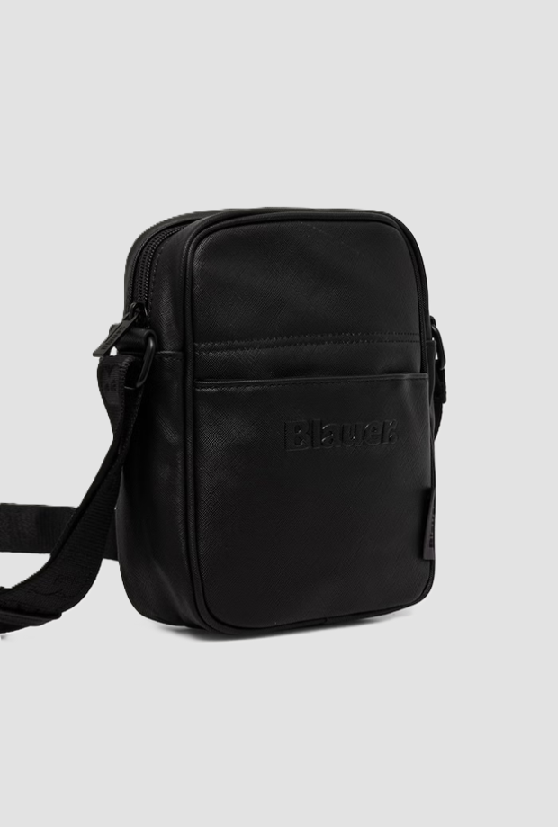 sac d'épaule en cuir noir homme