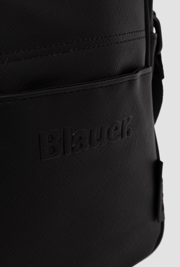 sac d'épaule en cuir noir homme
