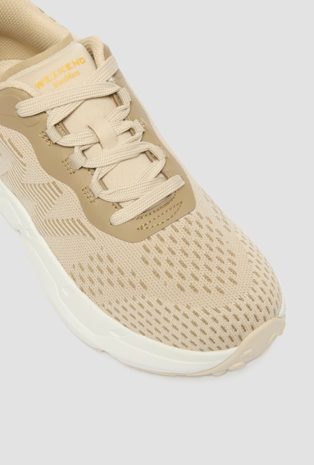scarpe in maglia da donna beige
